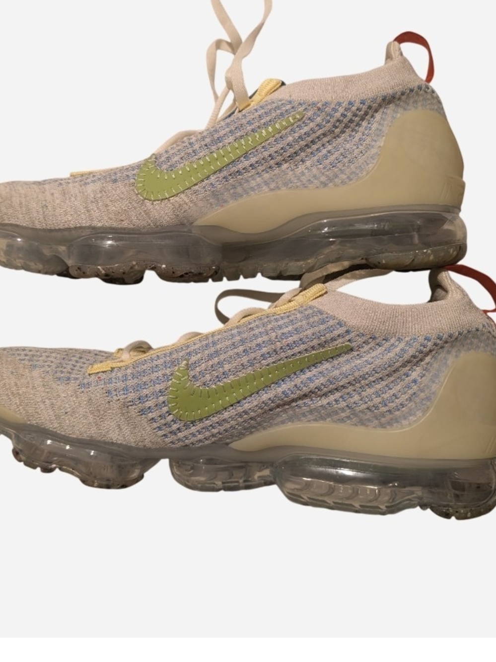 Pre-owned Nike Men's Knit Running Shoes in Beige and Yellow - Picture 2 of 5